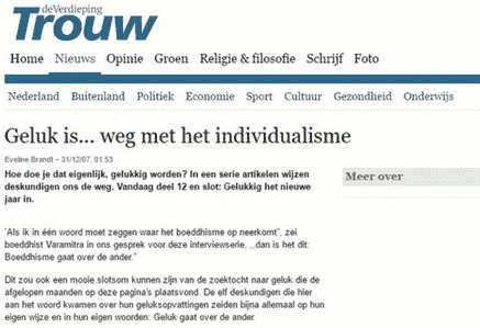 Trouw. Geluk is .....